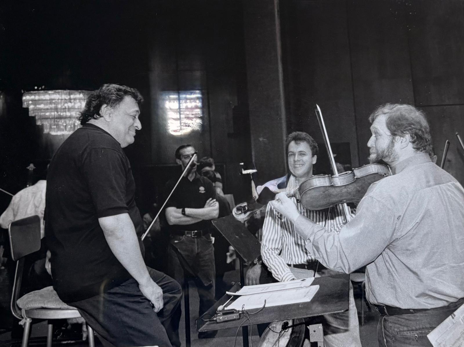 Rehearsal with Zubin Mehta and Los Angeles Philharmonic.